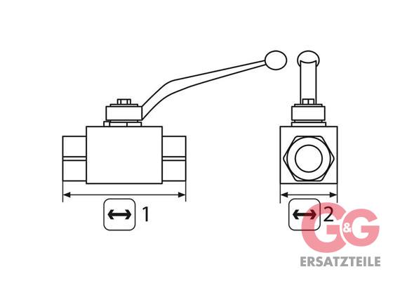 Kugelhahn ST-3105 1/4"IG 500 Bar Edelstahl V4A BKH-DN6-G1/4-442A