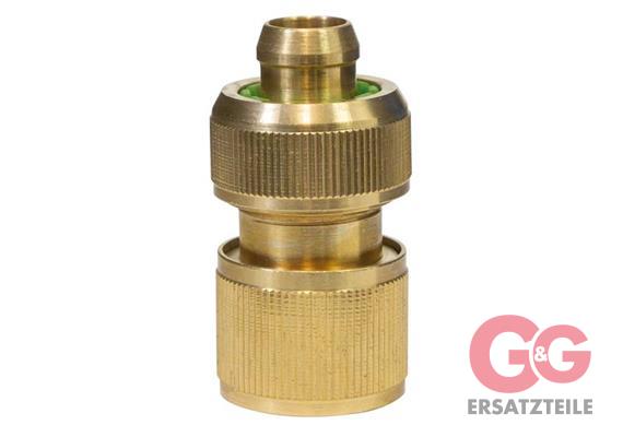Kupplung 1/2" Schlauch Messing mit Stopp