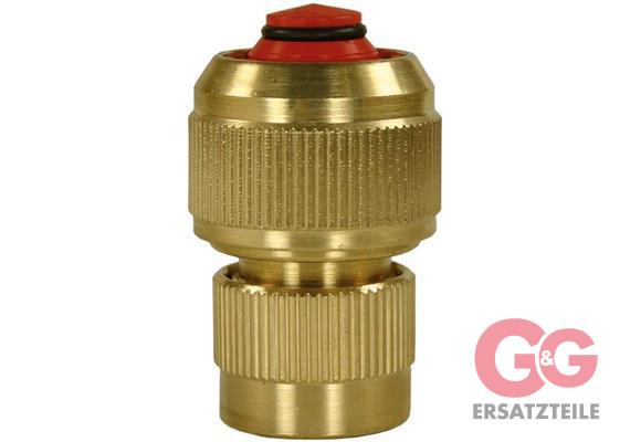 Kupplung 1/2" Schlauch Messing Premium mit Rückschlagventil