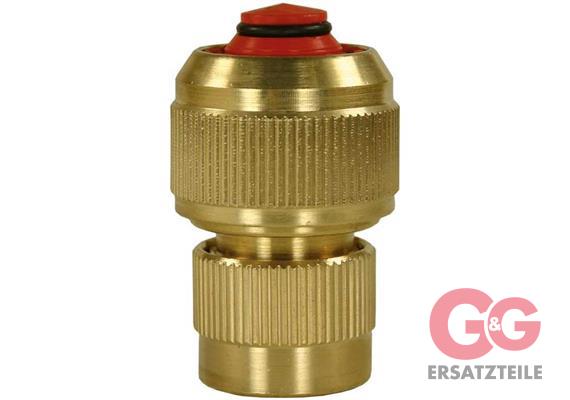 Kupplung 3/4" Schlauch Messing Premium Stop Rückschlagventil