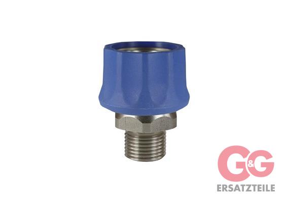 Kupplung ST-3100 1/4"AG Softkappe blau