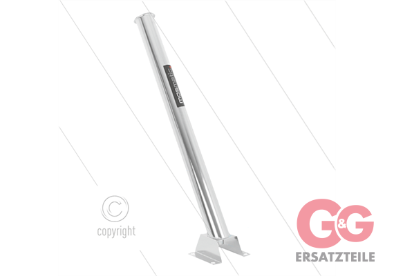 Lanzenhalter - VA - mit erhöhter Bodenmontage - mit Ø28mm le