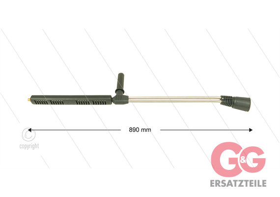 LD9 Doppellanze - mit Seitengriff - 250 bar - 890 mm - 160°C
