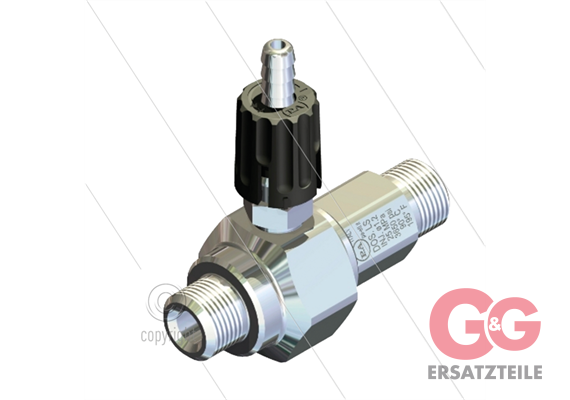 LS12 - Schauminjektor - Edelstahl - Ø1.4mm (055) - 250 Bar - 18 l/min - max 90°C - 2x 3/8"