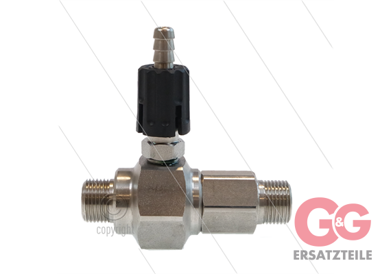 LS12 - Schauminjektor - Edelstahl - Ø2.1mm (120) - 250 Bar - 35 l/min - max 90°C - 2x 3/8"
