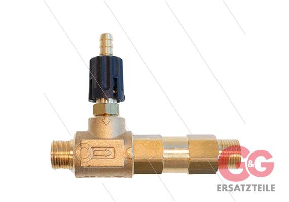 LS12 - Schauminjektor - Messing - Ø1.2mm (040) - 220 Bar - 13 l/min - max 90°C - 2x 3/8" A