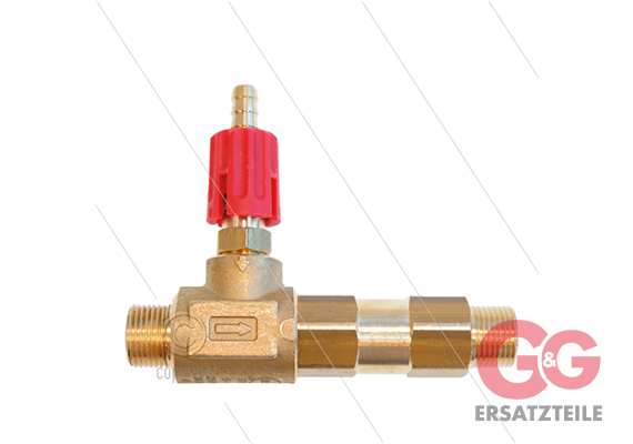 LS12 - Schauminjektor - Messing - Ø1.4mm (055) - 220 Bar - 18 l/min - max 90°C - 2x 3/8" A
