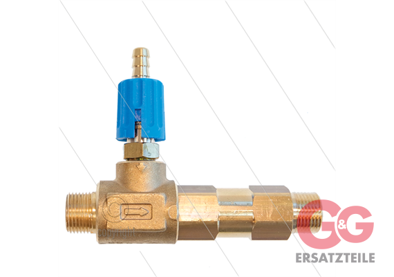 LS12 - Schauminjektor - Messing - Ø1.8mm (090) - 220 Bar - 28 l/min - max 90°C - 2x 3/8" A