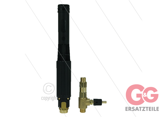 LS12 - Schaumlanze - schwarz (Düse 1,8mm) + LS12 injektor (Düse 1,2mm - 040) - 60 bis 200