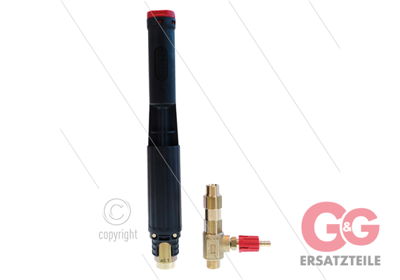 LS12 - Schaumlanze - schwarz (Düse 2,1mm) + injektor (Düse 1,4mm - 055) - 60 bis 200 Bar -