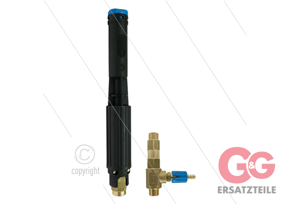 LS12 - Schaumlanze - schwarz (Düse 2,5mm) + injektor ( Düse 1,8mm - 090) - 100 bis 200 Bar