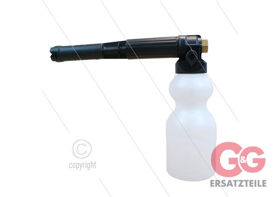 LS12 - Schaumlanze - schwarz - mit Flasche 1 Ltr - Düse1,5mm - 60 bis 200 Bar - 9 bis 15 l