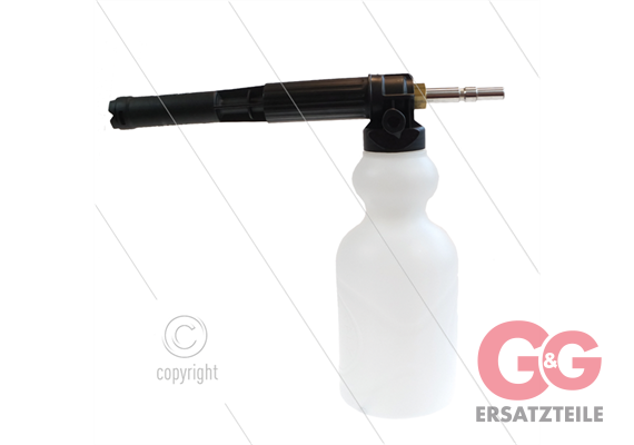 LS12 - Schaumlanze - schwarz - mit Flasche 2 Ltr - Düse 1,5mm - 60 bis 200 Bar - 9 bis 15