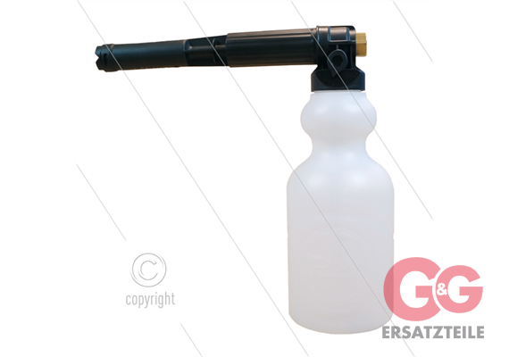 LS12 - Schaumlanze - schwarz - mit Flasche 2 Ltr - Düse 1,5mm - 60 bis 200 Bar - 9 bis 15