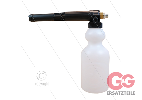 LS12 - Schaumlanze - schwarz - mit Flasche 2 Ltr - Düse 2,1mm - 90 bis 200 Bar - 20 bis 30
