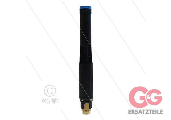 LS12 - Schaumlanze - schwarz ohne injektor - Düse 2,5mm - 60 bis 200 Bar - 11 bis 21 l/min