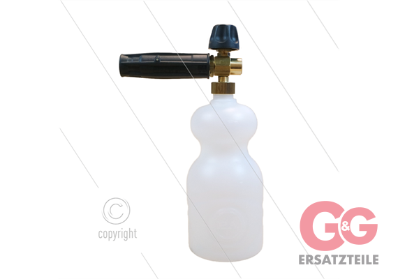 LS3-1 - Schaumlanze - vertikaler Strahl - mit Flasche 1Ltr - Düse 1,25mm - 60 bis160 Bar -