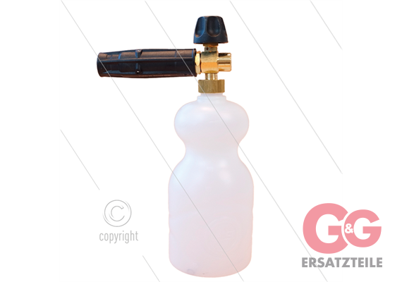 LS3-2 - Schaumlanze mit Flasche 1Ltr - Düse 1,25mm - 60 bis 160 Bar - 5,5 bis 9 l/min - 1/