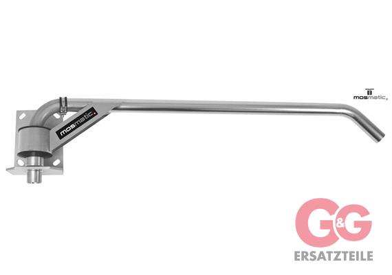 Luftsystem-45° für Wandmontage, INOX LU-1½"W 1000 MOS in+out=ø40|