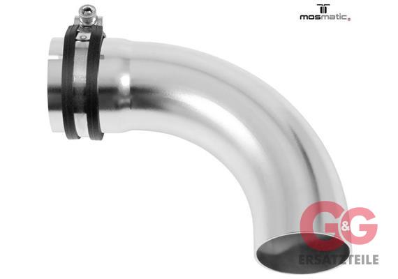 Luftsystem-Rohrbogen-90° und Rohrbride LU-1 1/2"R ø40 INOX