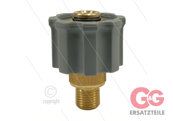 M21x1,5 - Handverschraubung - Messing - 250 Bar - Ø14mm - max 160°C - 1/4" AG