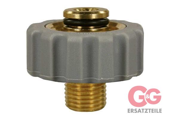 M21x1,5 IG : 1/4"AG Handverschraubung Messing kurz Länge: 27 mm