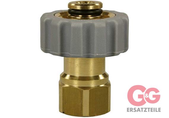 M21x1,5 IG : 3/8"IG Handverschraubung Messing Länge: 41 mm