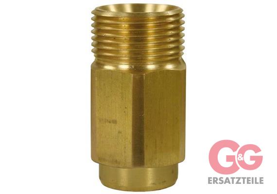 M22x1,5 AG : 3/8"IG Gegennippel Messing lang Länge: 40 mm