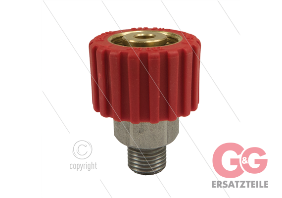 M22x1,5 - DKS - Handverschraubung Rot - 1/4" AG - einfach gelagert - 250 Bar - NW6