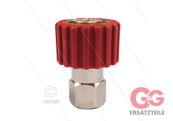 M22x1,5 - DKS - Handverschraubung Rot - 1/4" IG - einfach gelagert - 250 Bar - NW6