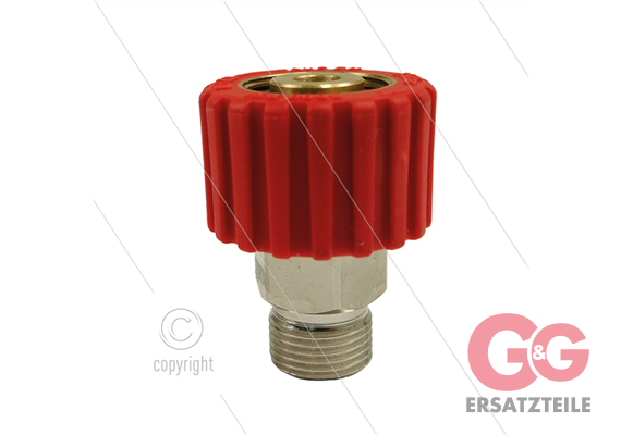 M22x1,5 - DKS - Handverschraubung Rot - 3/8" AG - einfach gelagert - 250 Bar - NW6