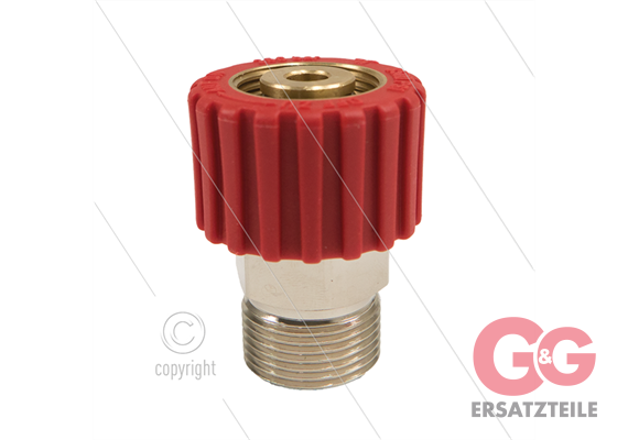 M22x1,5 - DKS - Handverschraubung Rot - M22X1,5 AG - einfach gelagert - 250 Bar - NW6
