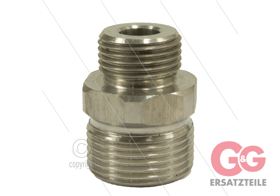 M22x1,5 - Gegennippel - Edelstahl - 500 Bar - 3/8" AG