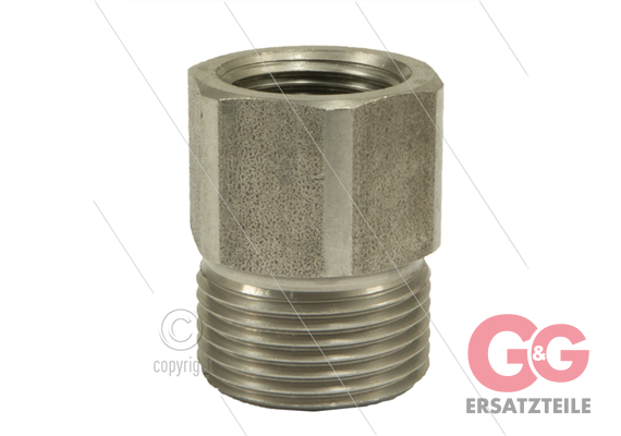 M22x1,5 - Gegennippel - Edelstahl - 500 Bar - 3/8" IG