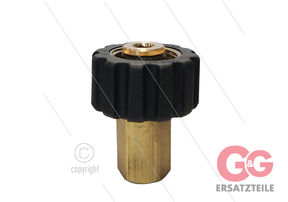 M22x1,5 - Handverschraubung - 1/8" IG - Messing - 250 Bar - Ø14mm - max 150°C
