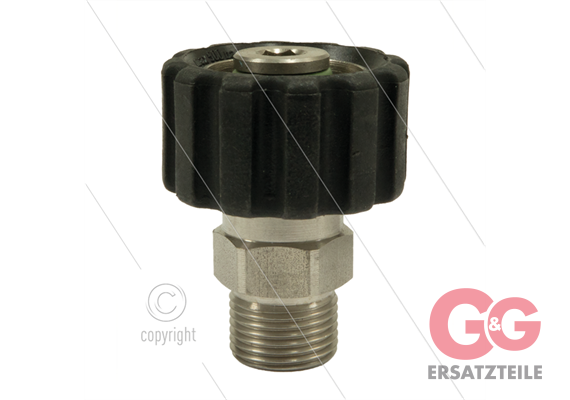 M22x1,5 - Handverschraubung - Edelstahl - 500 Bar - Ø14mm - max 150°C - 3/8" AG