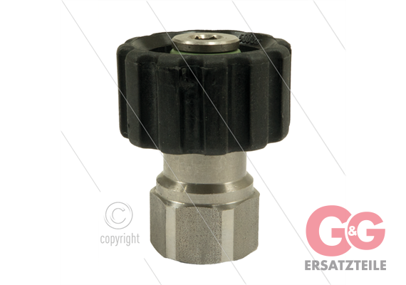 M22x1,5 - Handverschraubung - Edelstahl - 500 Bar - Ø14mm - max 150°C - 3/8" IG