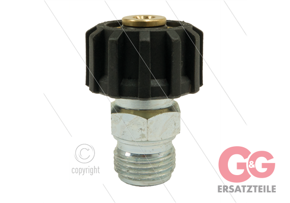 M22x1,5 - Handverschraubung - Messing - 250 Bar - Ø14mm - max 150°C - 1/2" AG