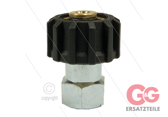 M22x1,5 - Handverschraubung - Messing - 250 Bar - Ø14mm - max 150°C - 1/4" IG