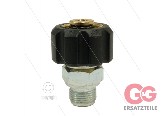 M22x1,5 - Handverschraubung - Messing - 250 Bar - Ø14mm - max 150°C - 3/8" AG
