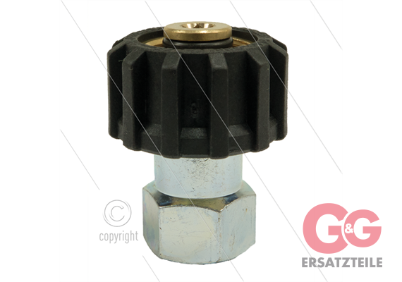M22x1,5 - Handverschraubung - Messing - 250 Bar - Ø14mm - max 150°C - 3/8" IG
