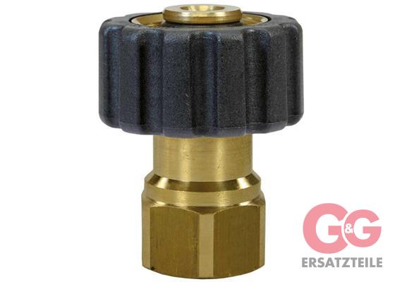 M22x1,5 IG : 1/2"IG Messing Handverschraubung