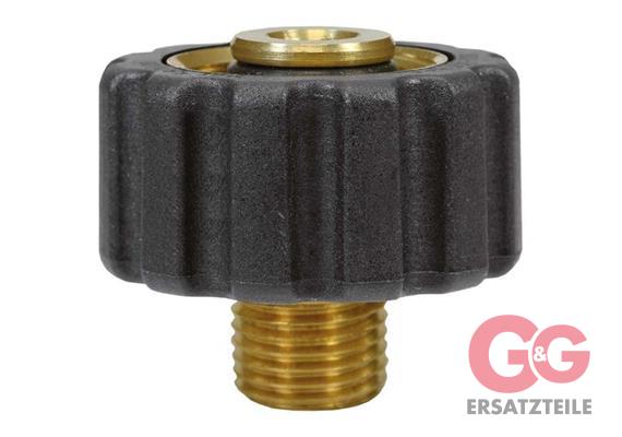 M22x1,5 IG : 1/4"AG Handverschraubung Messing Länge: 30 mm