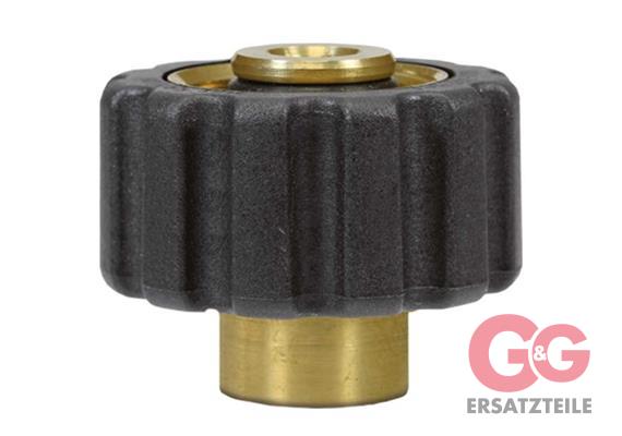M22x1,5 IG : 1/4"IG Handverschraubung Messing Länge: 28 mm