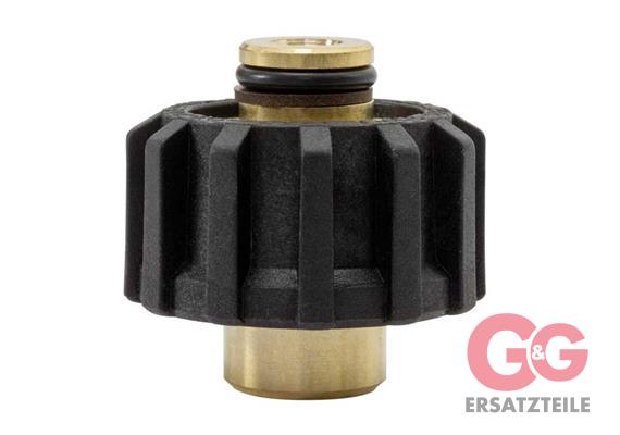 M22x1,5 IG : 1/4"IG Handverschraubung Messing lang Länge: 40 mm