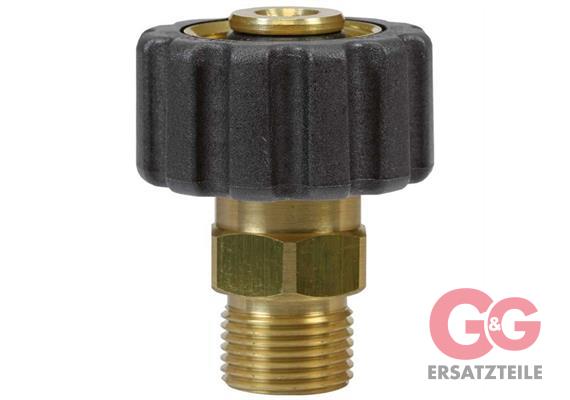 M22x1,5 IG : 3/8"AG Handverschraubung Messing  Länge: 46 mm