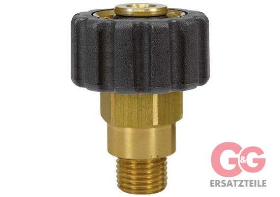 M22x1,5 IG : M22x1,5AG Handverschraubung Messing Länge: 60 mm