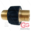 M22x1.5 - Schlauchverbinder mit Gummischutz - Messing - 400 Bar - Ø14mm - max 150°C | Bild 2