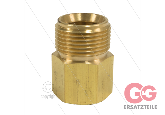 M22x1,5 - Verlängerungsnippel K2000 - Messing - 250 Bar - Ø14mm - max 150°C - M22x1,5 IG