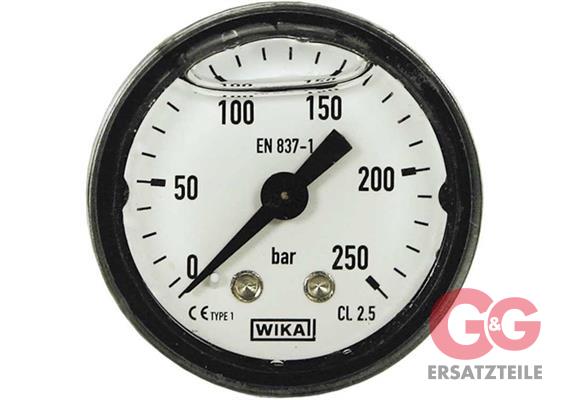 Manometer 40 mm 0-250 bar 1/8"AG Kunststoff Anschluß hinten